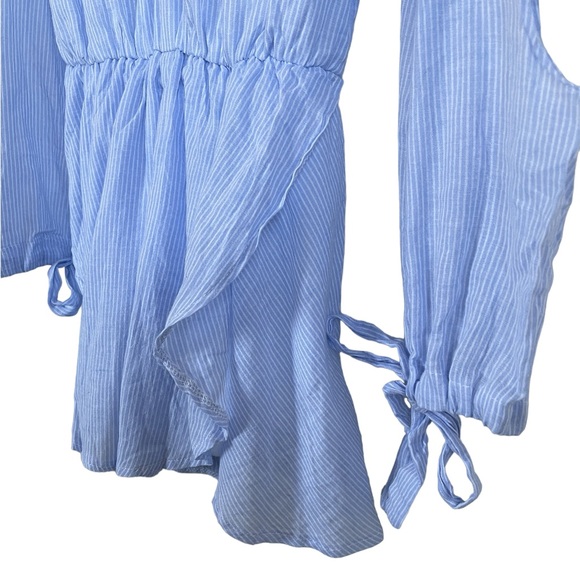 LF Seek Blue Cold Shoulder Romper - Picture 4 of 8